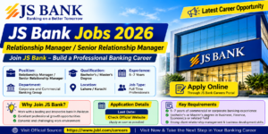 JS Bank Jobs 2026 Relationship Manager Senior Relationship Manager Lahore Karachi