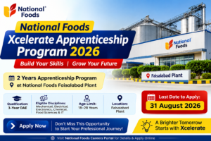 National Foods Xcelerate Apprenticeship Program 2026 Faisalabad