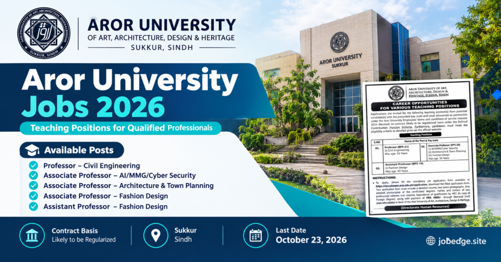 Aror University Jobs 2026